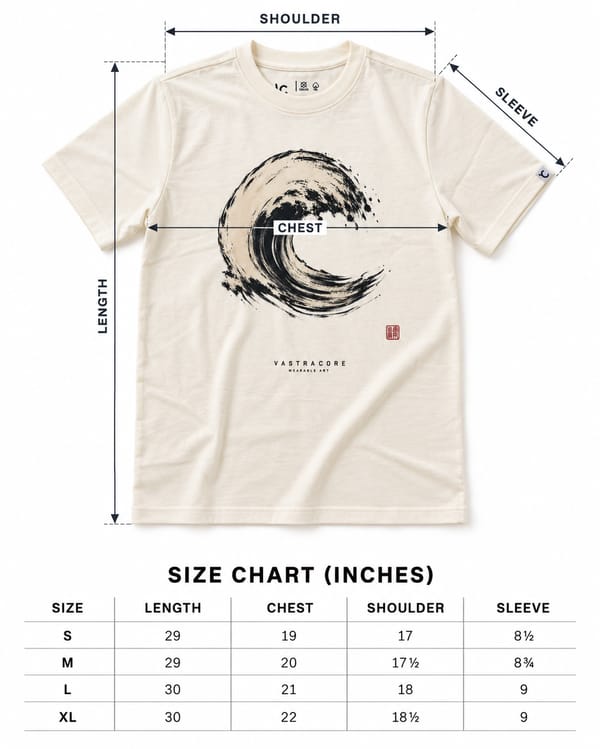 Men's Ensō Wave Oversized Sueded Graphic T-Shirt — Off-White